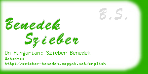 benedek szieber business card